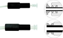 PPS Nuts for 1/4"-28 Flat Bottom Fitting