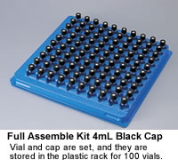 4.0mL Full Assemble Vial with Black Cap