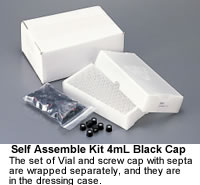 4.0mL Self Assemble Vial with Black Cap
